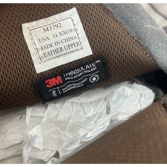 Propet Blizzard Mid Mens Sz 11 XX 5E Zip Boots Brown Leather Black - Picture 10 of 11